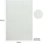 Aida Cloth 14 Count Cross Stitch Fabric,19×28inch (14CT,Grid)