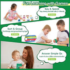 50 First Words Flash Cards for Baby with Fun Videos| Extra Thick Picture Cards for Speech Therapy Noun Cards for Kids Speech Delays| Aba Therapy, Autism Learning Materials ESL Teaching