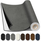 Suede Repair Patch, 17X79 Inch Large Repair Tape, Self-Adhesive Patches for Furniture, Sofa, Car Interior, Shoes, Hand Bag, Clothing (Grey, 17X79 Inch)