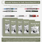 Sketch Book 8.5 x 11, Sketch Pad, Pack of 1 (68lb/100gsm), 100 Sheets Spiral Sketchbook, Acid Free Drawing Paper, Sketch Pads for Drawing for Adults, Art Paper for Drawing and Painting for Kids.