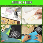 Clear Acrylic Stamp Blocks, 3.54" * 4.92" Acrylic Stamping Block Tool Clear Stamp with Grid Lines for Photography Props Scrapbooking Crafts Card Making