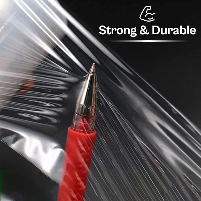 PSBM Mini Stretch Wrap with Handle, 18 Pack, 3 Inch x 650 Feet, 100 Gauge, Clear, Small Plastic Cling Film for Pallets Moving Storing