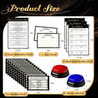 20 Pcs Retirement Friendly Feud Game Set Retirement Party Game Trivia Quiz with 18 Card 2 Buzzer for Adults Family Games Activities Party Supplies, Battery Not Included