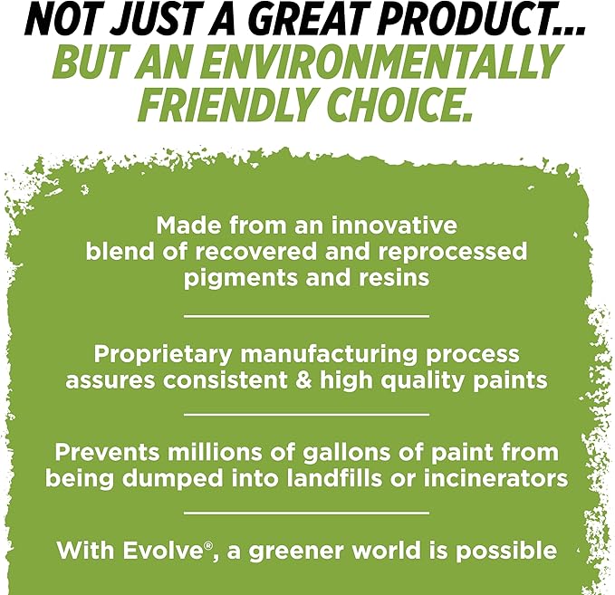EVOLVE Paint & Primer: Environment-friendly, Low Sheen with One-coat Coverage for Interior & Exterior surfaces (Graphite Gray, 1-Gallon)