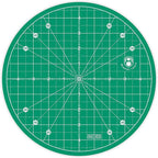 Headley Tools 10"x10" Round Rotating Cutting Mat, Self Healing Mat with 360-Degree Rotation & Anti-Slip Base, Sewing Board Cutting Mat Perfect for Fabric Quilting Leather Hobby Project, Green