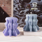 Cylinder Wave Rotation Body Soap Resin Casting Resin Making Molds Silicone Mold for Candle Home Decorate 3D Animal Mold Candle Making Mold