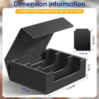 Homthy 1800+ Card Deck Case for Trading Cards, Leather Magnetic Closure Commander Card Storage Box Magic Card Protectors Fit for MTG TCG and Sport Cards