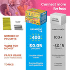 400 Conversation Cards for Kids – Engage Kids, Laugh, and Grow Closer During Family Dinner, Game Night, and Road Trips – Have Fun Building Social-Emotional Skills - Super Portable 2.5" x 1.75" Cards