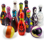 JOYIN Halloween Foam Bowling Set for Kids Toys Party Supplies, Get-Together Party, Game Day Events, Indoor Outdoor Toy Game with 10 Pins & 2 Balls Fun Sports Games, Birthday Parties