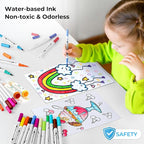 Ohuhu Markers for Adult Coloring Books No Bleeding 160 Colors Coloring Markers Water-based Dual Tips Fineliner & Brush Drawing Pens Art Pens for Kids Adults Sketch Journal - Maui - White