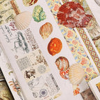 Vintage Washi Tape Set - 24 Rolls Arts Adhesive Tapes Assorted Retro Decorative Masking Tape Sets for Craft, Kids, Scrapbook, DIY, Gift Wrapping (3-Ocean Odyssey)