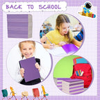 Handepo 100 Pack Composition Notebooks A5/A6 Ruled Lined Composition Kraft Notebooks Bulk Soft Cover Journals Travel Diary Memo for Students Classroom Office Supplies(A5,Purple)