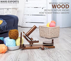 Mars Exports HandCrafty Wooden Swift for Knitting & Crochet Hooks – Hand Operated Large Ball Winder (Rosewood)