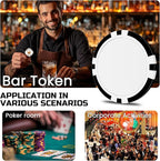 50 Custom Poker Chips, Personalized with Your own Logo, Photo or Text - 11.5g Casino Chips for Poker Gram, Tournaments, Business Card, Token