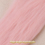 QMNNMA 14.1oz Wool Roving Yarn, Fiber Roving Wool Top, Felting Supplies, Chunky Yarn, Handmade Carded Core Wool for Wet Felting DIY Hand Spinning