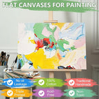 FUMILE Canvas Boards for Painting 8x10, 26 Pack Canvases Primed Acid Free Blank Canvas Panels for Classroom and Parties
