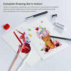 KALOUR Colored Pencil Accessory Kit,with Blenders,Erasers and Sharpener.perfect for Blending Softening Edges,ideal for Coloring Book,Art Supplies for Artists Beginners