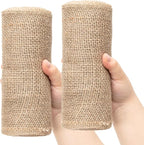 8 Inch Natural Burlap Fabric Roll 10 Yards, Jute Ribbon for DIY Gift Wrapping, Craft Projects, Wedding, Christmas, Home Decoration (20 cm, 8 in)