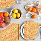 Vintage Floral Paper Napkins, 80PCS Vintage Floral Guest Paper Napkins Disposable, Orange Retro Plants Wildflower Lunch Dinner Hand Napkin for Wedding, Theme Party, Birthday, 4.5x8 Inch