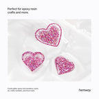 Hemway Glitter for Resin 100g Rose Pink Holographic Metallic Crystals for Epoxy Craft Super Chunky Flakes Tumblers Wax Melt