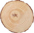 JEUIHAU 12 PCS 5.5-5.9 Inches Natural Unfinished Wood Slices, Round Wooden Tree Bark Discs, Wooden Circles for DIY Crafts, Christmas, Rustic Wedding Ornaments