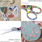 BIHRTC 3.6 Inch Bird Sewing Scissors Sewing Embroidery Scissors with Case Small Stainless Steel Sharp Pointed Tip for Household Office Home Needlework DIY Art Handcraft Tool