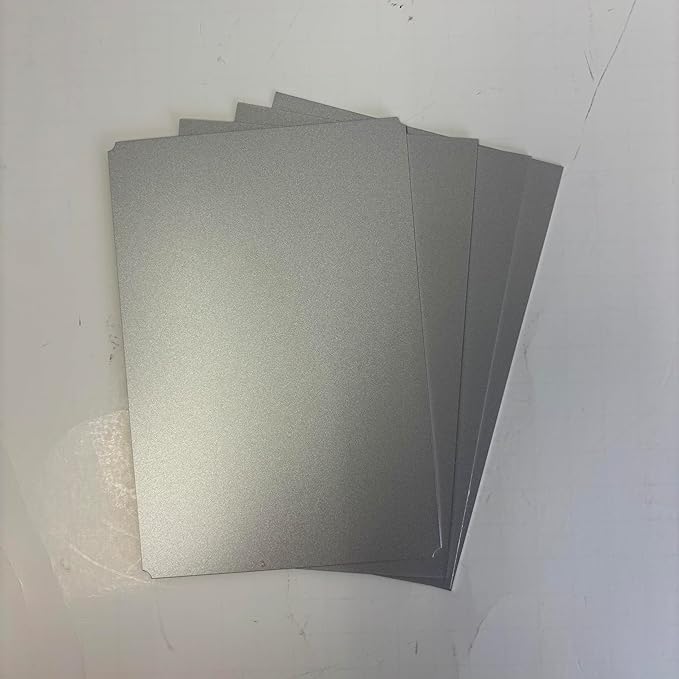 Blank Metal Plates for Laser Engraving - 4 Pack | Aluminum Sheets 0.020" Thick | CO2, Diode, Fiber Laser Compatible | Multiple Sizes & Colors (Silver (engraves black), 1.5x3 inch)