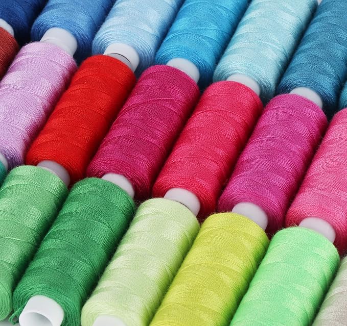 Sewing Thread Set 100 Color, Lemonfilter Thread for Sewing 250 Yards Each Spool Polyester Sewing Threads Assortment for Beginners, Hilos para Coser for Machine Sewing, Hand Stitching or Embroidery