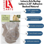 Leisure Arts Adhesive Letters Burlap, Natural