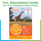 BenBen Guess Animal Card Games for Kids Family, 100 Cards, Educational Board Games for Travel, Classroom, Camping, Party, Car, Airplane, Road Trip Activities for Boys, Girls Ages 5+