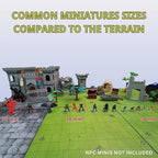 Dungeons & Dragons Castle Set | 240+ Pieces, Dragons, Double-Sided Battle Map | Modular DND Terrain, Miniatures Set for Dungeon Masters Pathfinder DND 5e Medieval