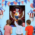 ASTARON Pin The Tail Game Pin The Star on The Eagle Party Game with 36 Stickers for Kids Birthday Party Supplies