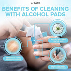 JJ CARE Large Alcohol Prep Pads [Pack of 120], 4 x 6" Sterile Prep Pads Individually Wrapped, 70% Isopropyl Alcohol Wipes, 2 Ply First Aid Swabs, Perfect for Medical, First Aid Kit & Home