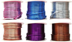 Mandala Crafts 14 Gauge Anodized Aluminum Craft Wire for Jewelry Making – 330 FT Colored Flexible Silver Copper Purple Pink Brown Ice Blue Wire - Bendable for Bonsai Armature Crafting Sculpting