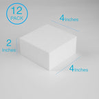 Silverlake 4x4x2 Craft Foam for Styrofoam Block Projects (12-Pack)