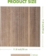 ROBOTIME 6Pcs 3mm Walnut Plywood for Laser Cutting, 1/8 Plywood Crafting Wood 12"x12", Engraving and DIY Projects, Thin Walnut Boards for Wood Project and Engraving