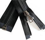 Leekayer Zipper #5 24 Inch Separating Zipper Black Nickel Metal Zipper 60 cm Zipper for Sewing Bag Crafts Jacket Zipper Repair Coats Bulk 2pcs