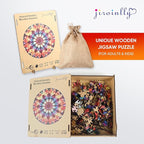 Puzzles for Adults Crystal Mandela Wooden Puzzles, 200 Pieces Unique Shaped Liberty Jigsaw Puzzles, Creative Toys for Adults and Kids, Fun Challenge Family Game 11.2'' x 11.2''