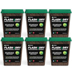 FlashDry All Purpose Organic Industrial Absorbent - 5 Liter Bucket, Case of 6- Instantly Absorbs Liquid Spills - Safer and 5-7x More Absorbent Than Clay - Lightweight & Refillable - OSHA Compliant