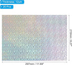 PATIKIL 11.7x8.3" Hot Stamping Foil Paper Sheet, 20 Sheets A4 Heat Transfer Hot Stamping Paper Foil for Leather DIY Logo Decor Craft Gift Package Scrapbook Card, Laser Spot Silver