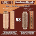 0.55 mm Round Waxed Thread, 14 Colors 76 Yards Spool Wax Coated String, Leather Sewing Waxed Thread for Sewing, Stitching, Beading, Bookbinding, Braiding, Bracelet