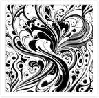 CHGCRAFT Artistic Pattern Polymer Clay Texture Sheets Fumes Silicone Stamp Water Flow Clay Texture Mat Modeling Pattern Pad for Jewelry and Clay Earrings Tools, 5.5x5.5 inch