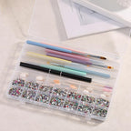 21 Grids Clear Large Plastic Organizer Box With Dividers, Bead Organizers And Storage Compartment Container For Nail Accessories/Jewelry/Craft/Screw/Small Parts/Diamond Painting Art Tools