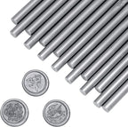 Yoption 15 Pieces Glue Gun Sealing Wax Sticks for Wax Seal Stamp, Great for Wedding Invitations, Cards, Envelopes (Silver)