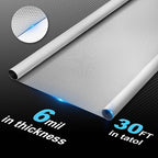 Mylar Film Roll 4FT x 30FT,6 Mil Silver Diamond Film Foil Roll,Heavy-Duty Reflective Film for Grow Room,greenhouses,Grow Tent Systems