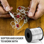 Gisafai 6 Roll 12 Gauge Aluminum Wire for Crafts 100 Feet 2 mm Metal Bendable Aluminum Wire for Jewelry Making, DIY Crafts, Wreath Making, Beading, Floral
