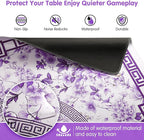 Mahjong Mat for Table 33x33 Inch, No-Crease, Anti-Slip, Noise-Reducing American Mahjong Mat, Mahjong Table Mat with Carry Bag,Neoprene Mahjong Mat for Poker, Card, Board(Purple)