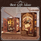 CUTEBEE Book Nook Kit - DIY Miniature House Kit for Adults and Teens, Dollhouse Booknook Tiny House Model Build Bookshelf Decor, Gifts for Family, Friends