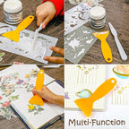 10pcs Plastic Spatula Paint Scrapers, Flexible Resin Scraper Putty Knife Air Bubble Remover Sticker Installation Tool for 3D Printing Resin Removal Spackling Patching Decal