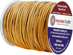Mandala Crafts 1.5mm 109 Yards Dark Goldenrod Cotton Waxed Cord for Jewelry Making Bracelet Cord Waxed String - Beading String Thread Jewelry Cords for Necklaces String
